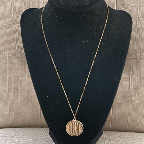 Valentines Day Women Necklace LOVE Gold Tone Necklace Fashion Jewelry - Picture 3 of 11